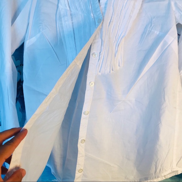 ANN TAYLOR LOFT WHITE TOP SZ2 - Picture 6 of 8